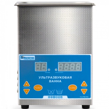 Vilitek VBS-2D - ультразвуковая ванна с подогревом, таймером и цифровым управлением, 2 л