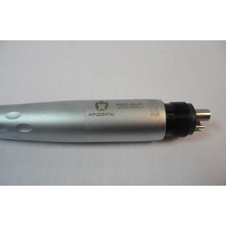 Appledental RED-SUP - турбинный наконечник с генератором света, со стандартной головкой, керамическими подшипниками, для 4-х канального соединения