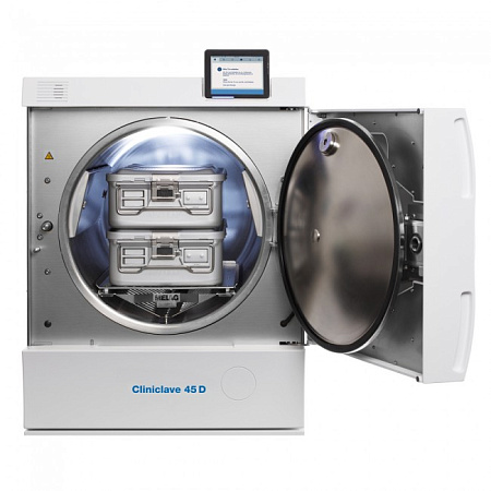Cliniclave 45 D - автоматический автоклав класса B с двумя дверцами камеры и сенсорным экраном, 110 л