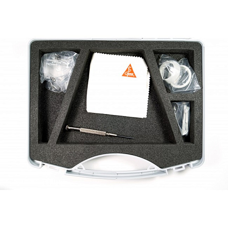 Heine C 2.3x - ультралегкие миниатюрные бинокулярные лупы на оправе или обруче, с принадлежностями, в транспортном кейсе